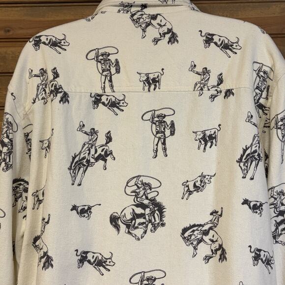 BDG Urban Outfitters Men’s Western Flannel Shirt Size M Cowboy NWT - Picture 8 of 14